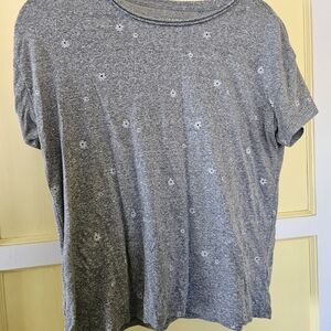 Gray Flower Tee